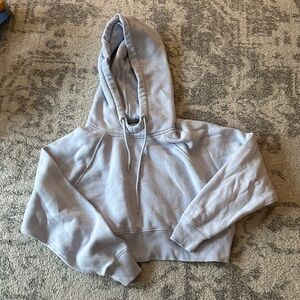 Abercrombie & Fitch Light Blue Cropped Hoodie